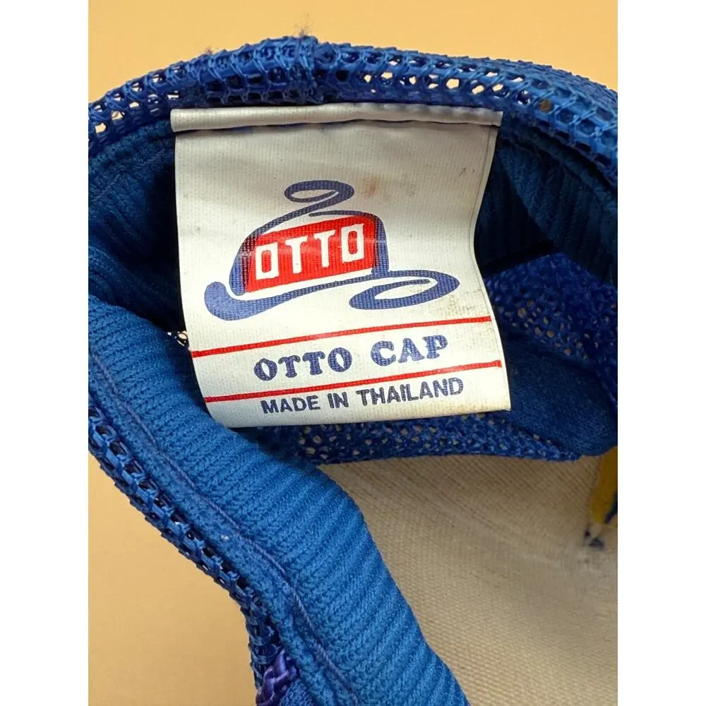 Vintage Peterbilt OTTO Blue Mesh Trucker Snapback Hat Patch Made Thailand